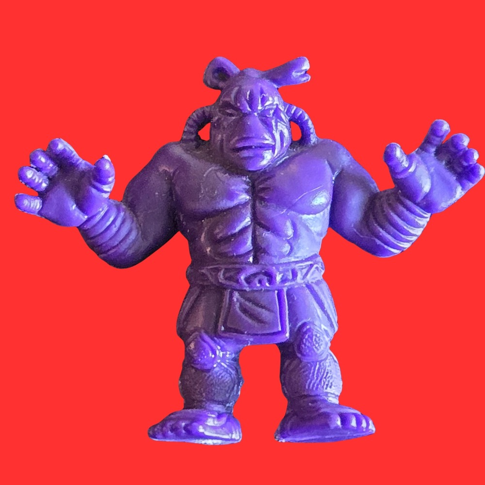 Vtg M.U.S.C.L.E. Men Buffaloman Purple Figure #165 Kinnikuman 1980s Black Sumoh